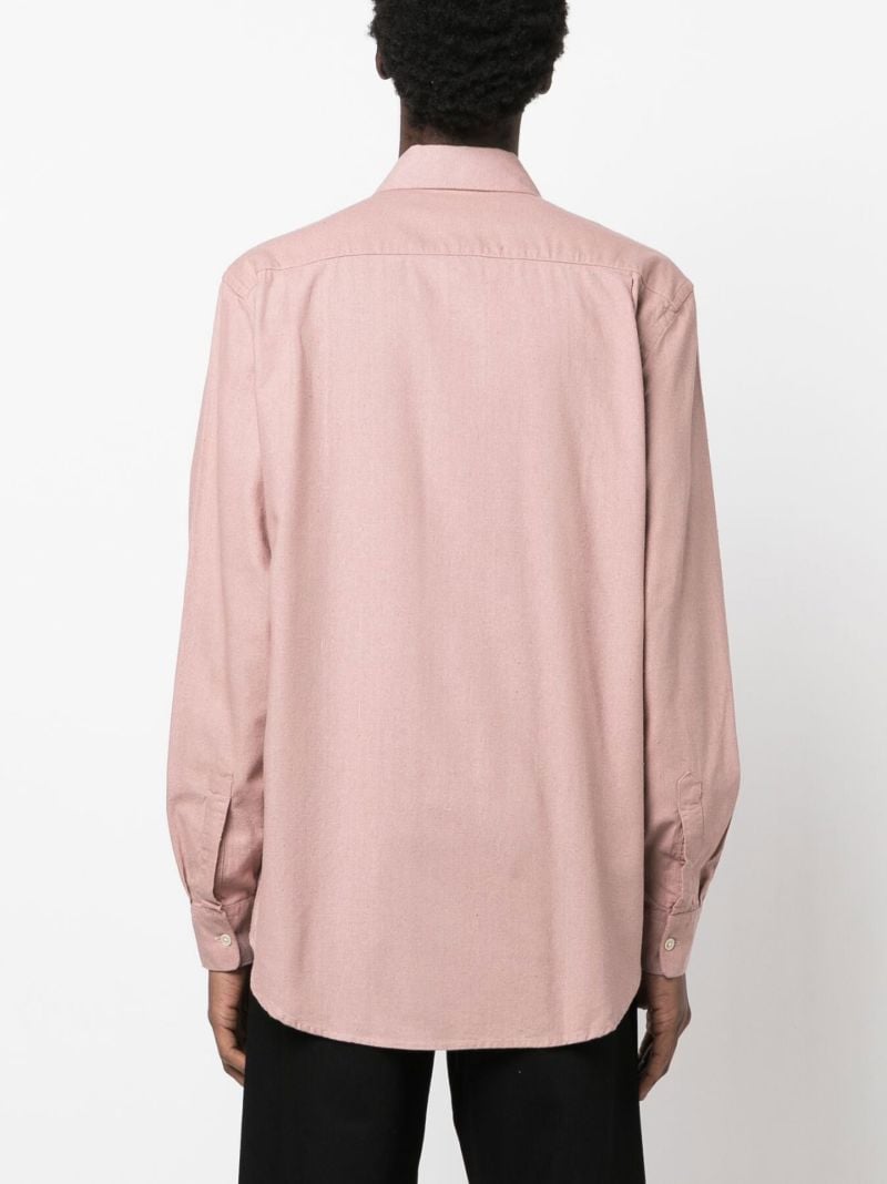 Pink Silk Long-sleeve Shirt