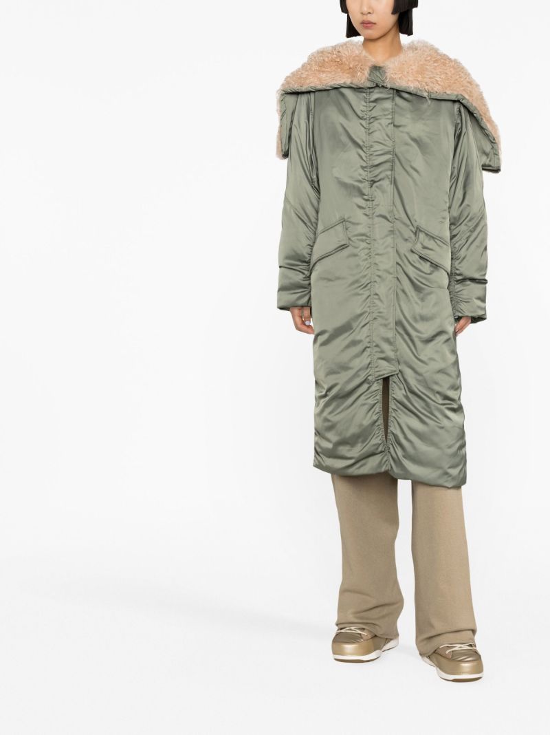 Green Amara Shearling Parka Coat