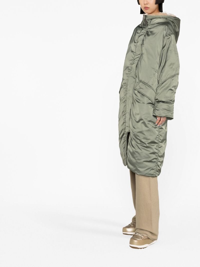 Green Amara Shearling Parka Coat