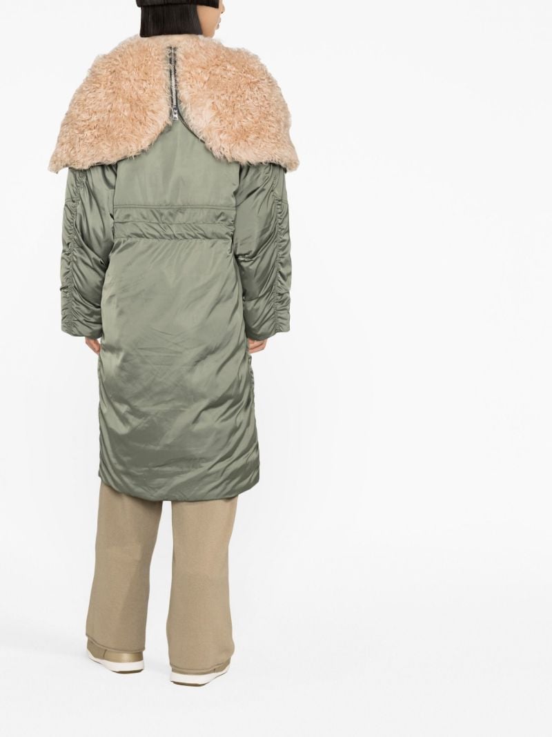 Green Amara Shearling Parka Coat
