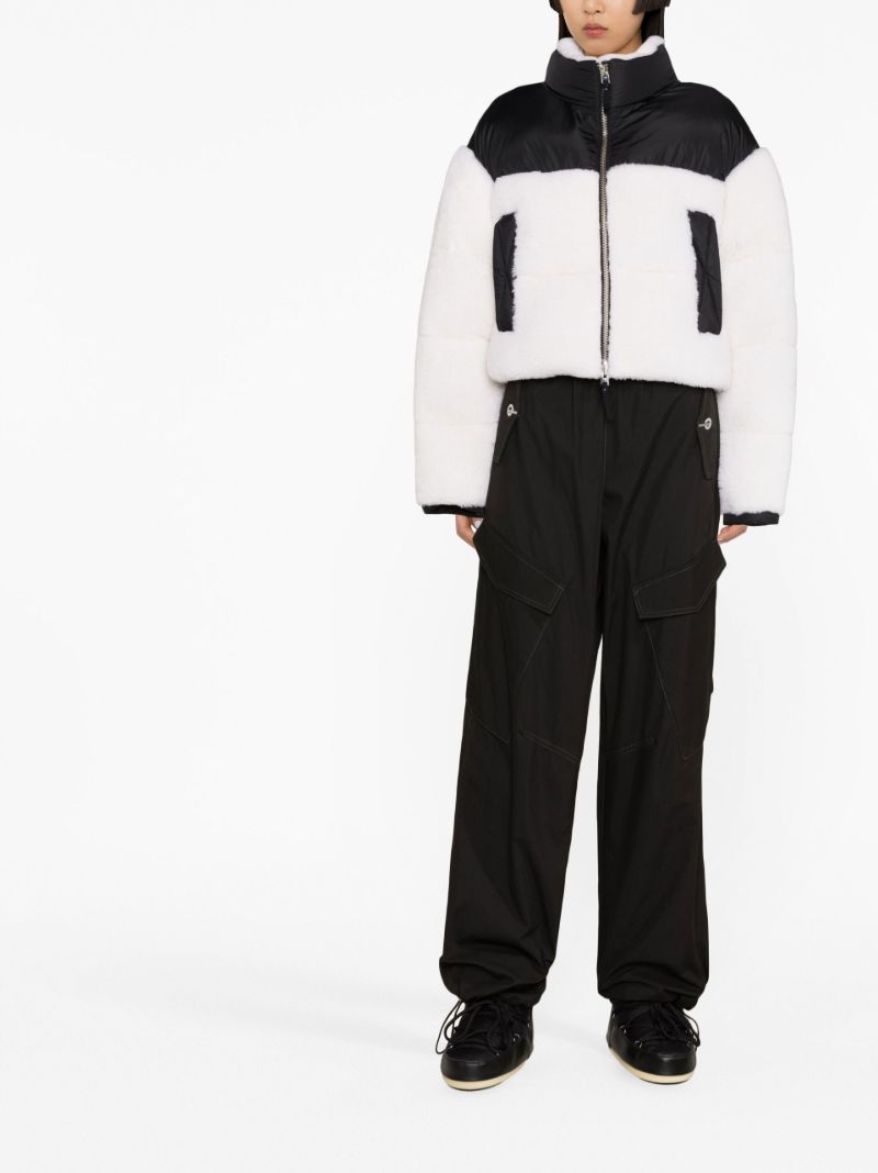 White Maya Shearling Puffer Jacket