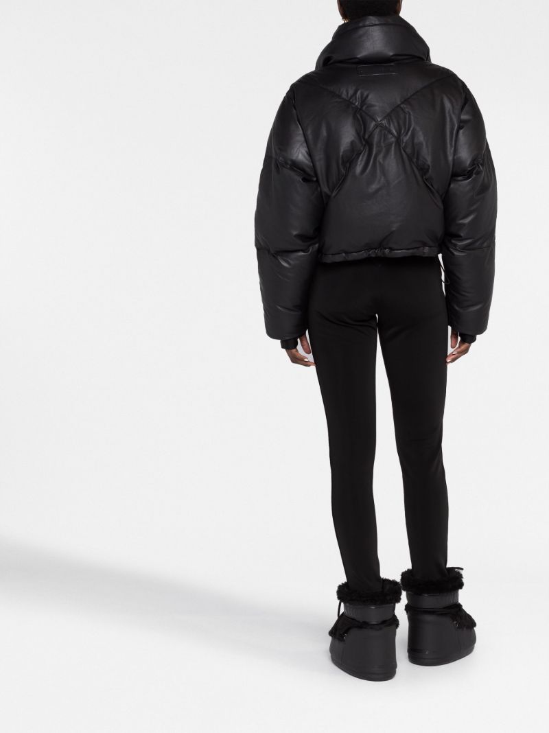 Black Clara Quilted Leather Jacket