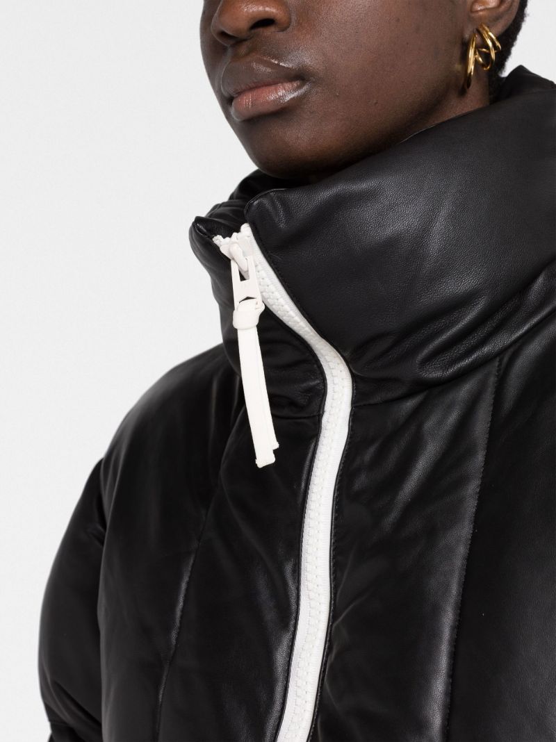 Black Clara Quilted Leather Jacket