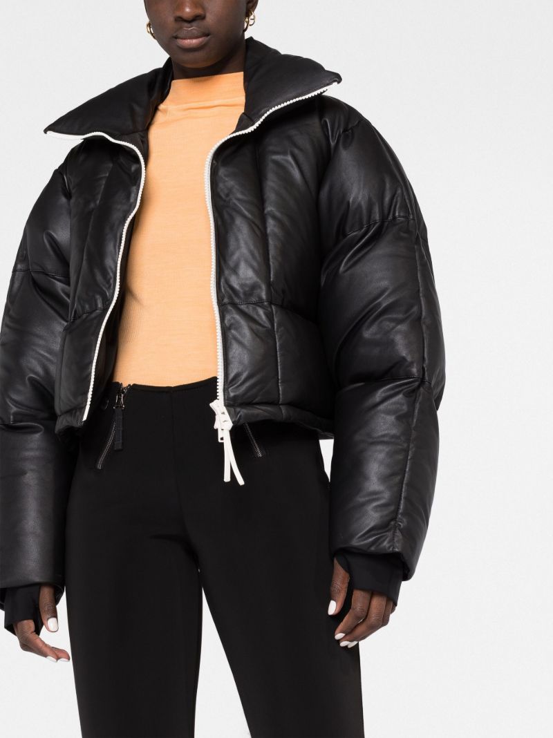 Black Clara Quilted Leather Jacket