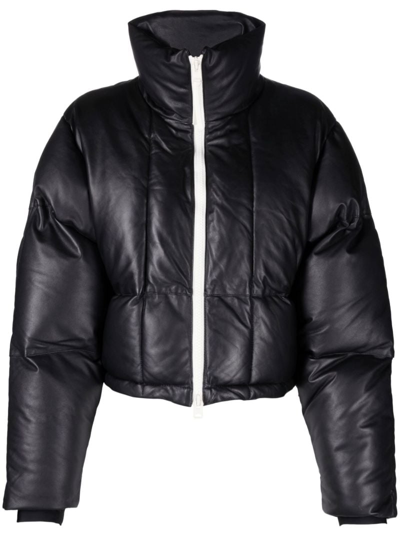 Black Clara Quilted Leather Jacket
