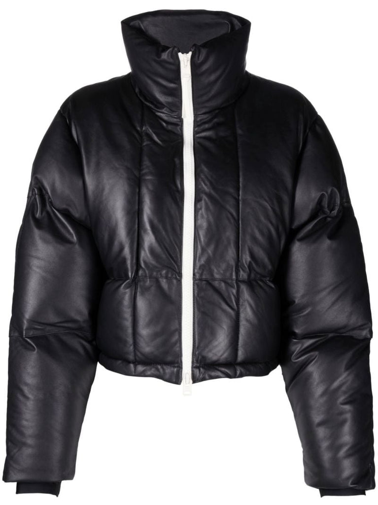 Black Clara Quilted Leather Jacket