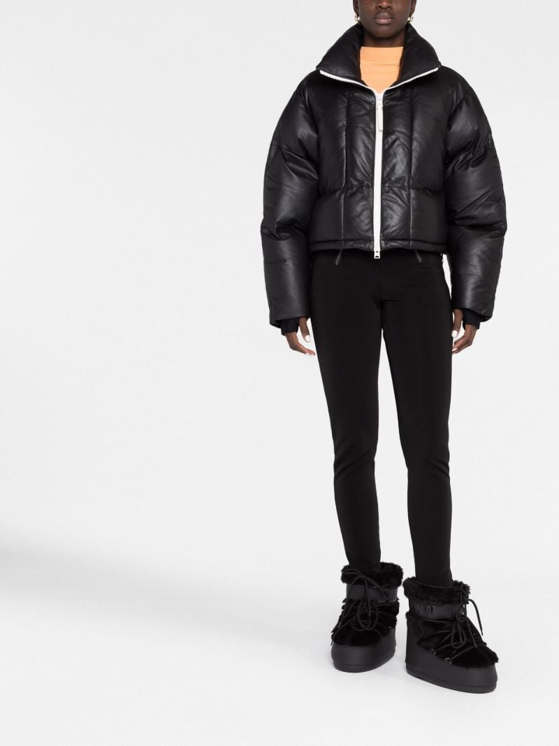Black Clara Quilted Leather Jacket