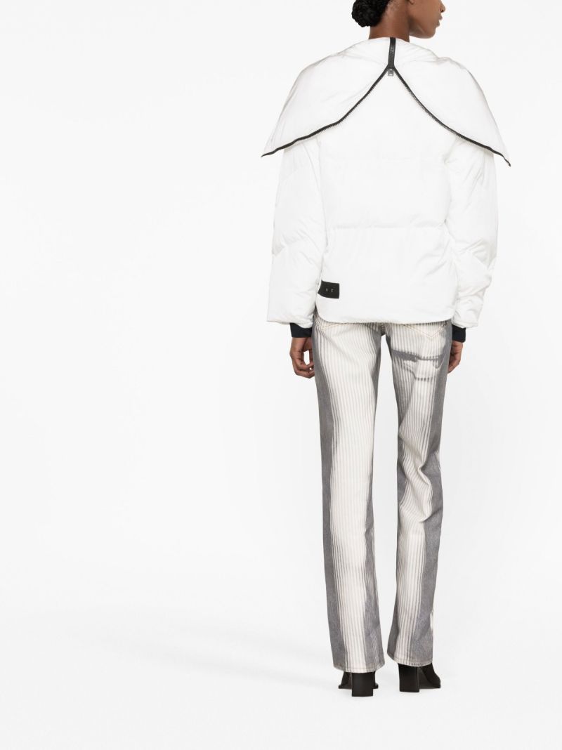 White Leila Hooded Puffer Jacket