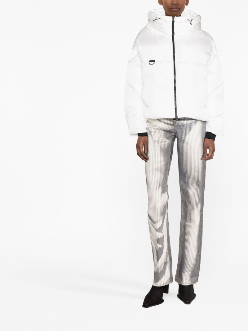 White Leila Hooded Puffer Jacket
