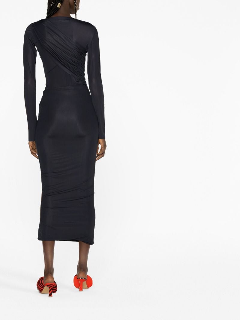Black Cut-out Midi Skirt