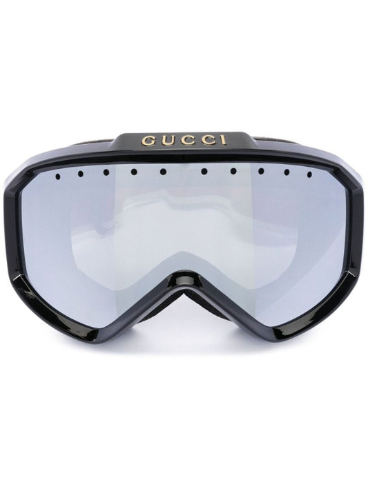 Black Webbing-trimmed Ski Goggles