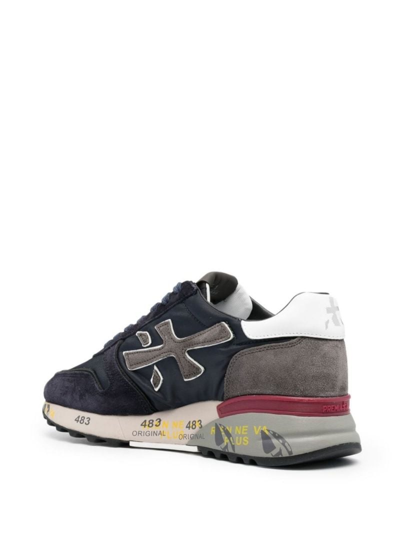 Black Mick Low-top Leather Sneakers