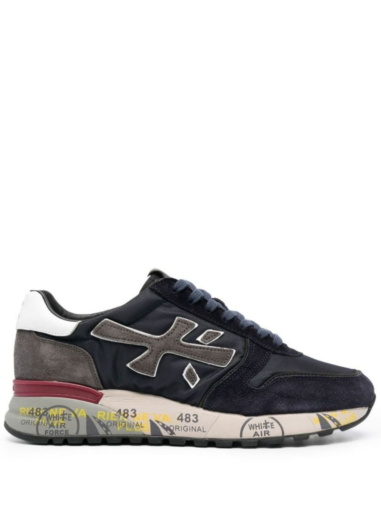 Black Mick Low-top Leather Sneakers