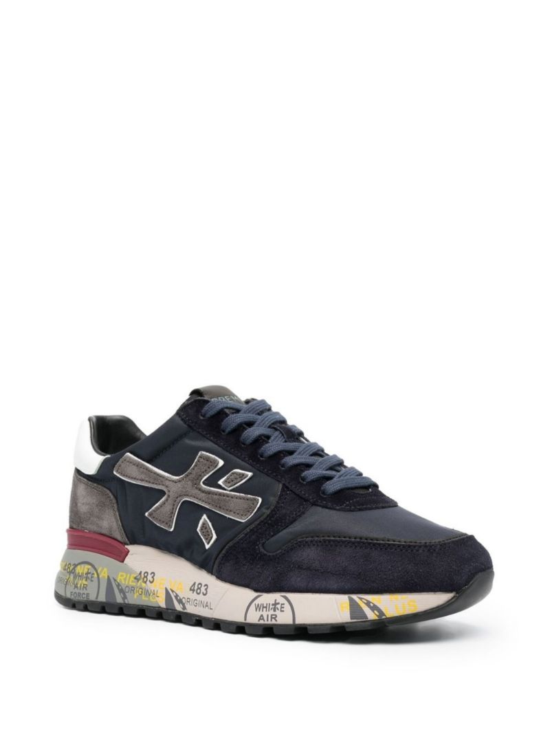 Black Mick Low-top Leather Sneakers