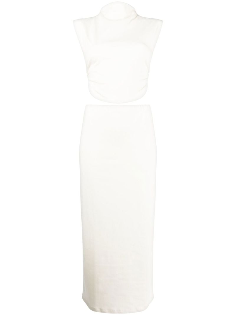 White Foster Organic Cotton Blouse and Midi Skirt Set
