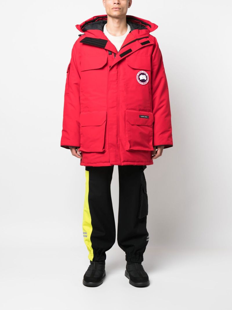 Red Expedition Hooded Parka Coat