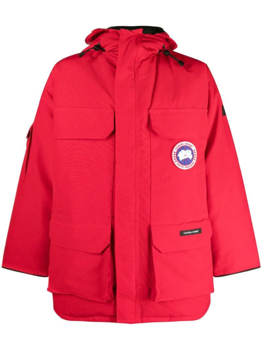 Red Expedition Hooded Parka Coat