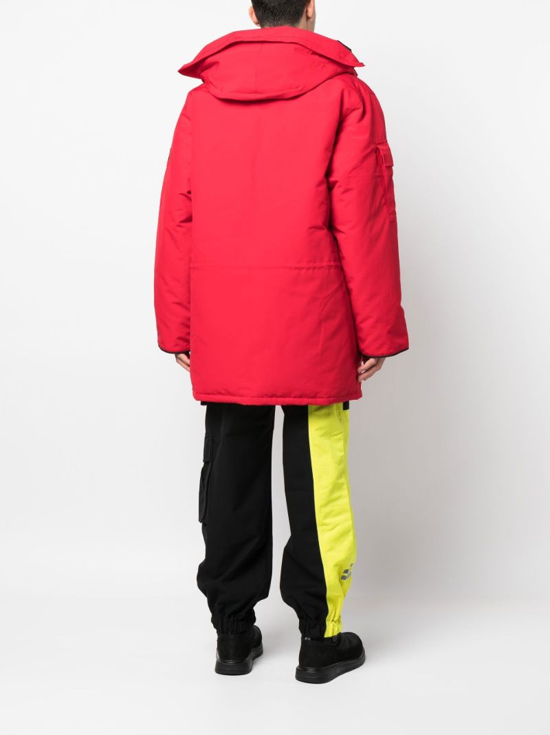 Red Expedition Hooded Parka Coat