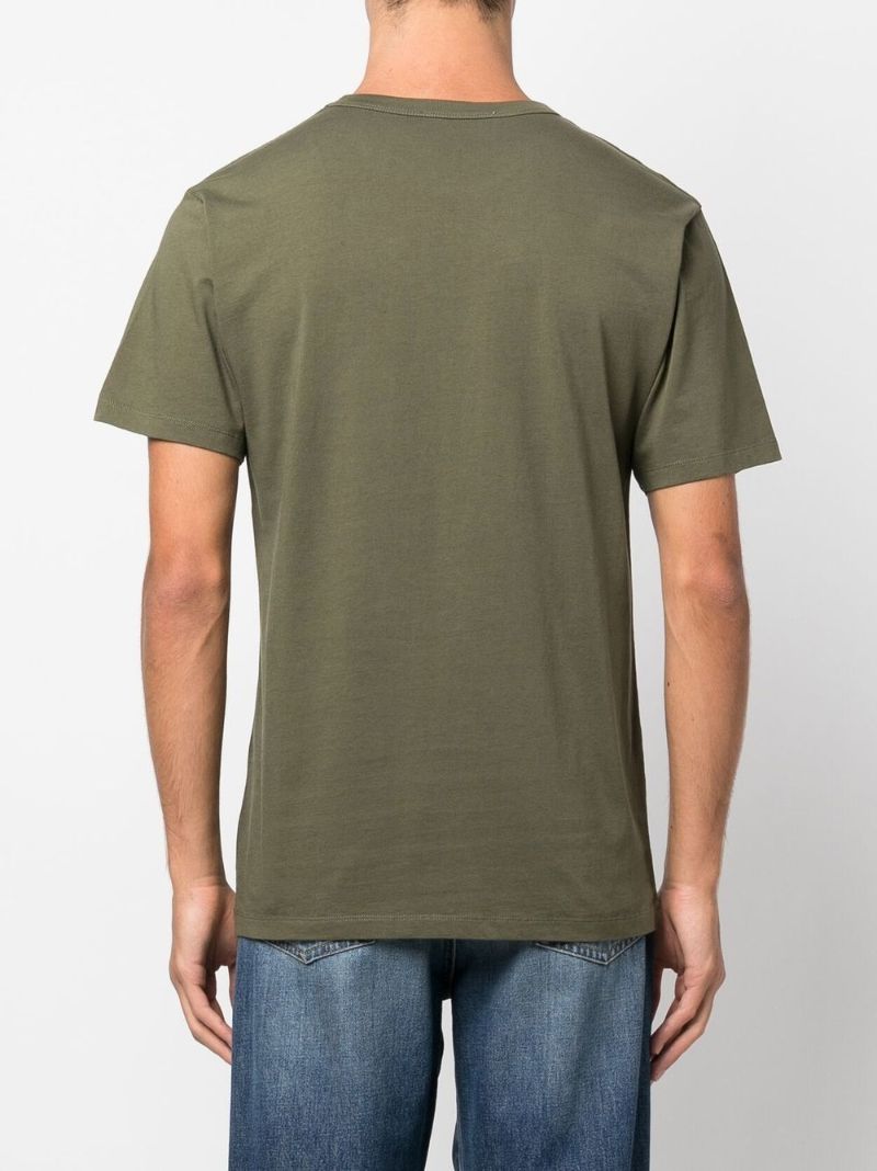 Green Double Monochrome Fox Head Patch T-shirt