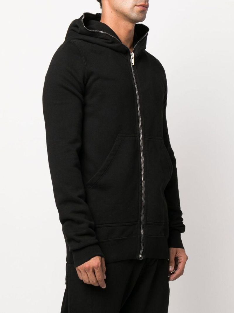 Black Gimp Zip-up Cotton Hoodie