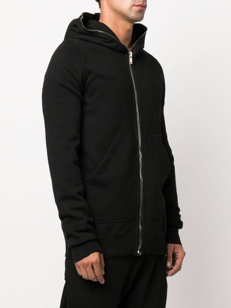 Black Gimp Zip-up Cotton Hoodie
