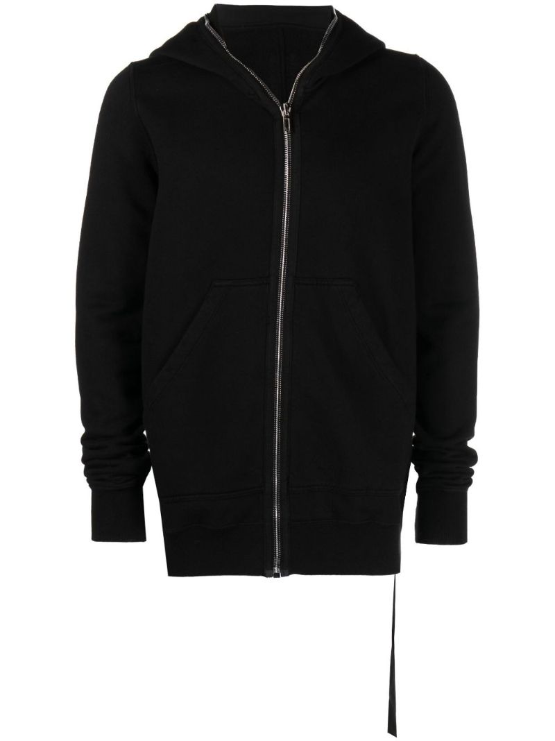 Black Gimp Zip-up Cotton Hoodie