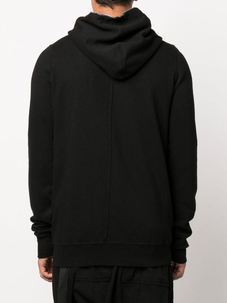 Black Gimp Zip-up Cotton Hoodie