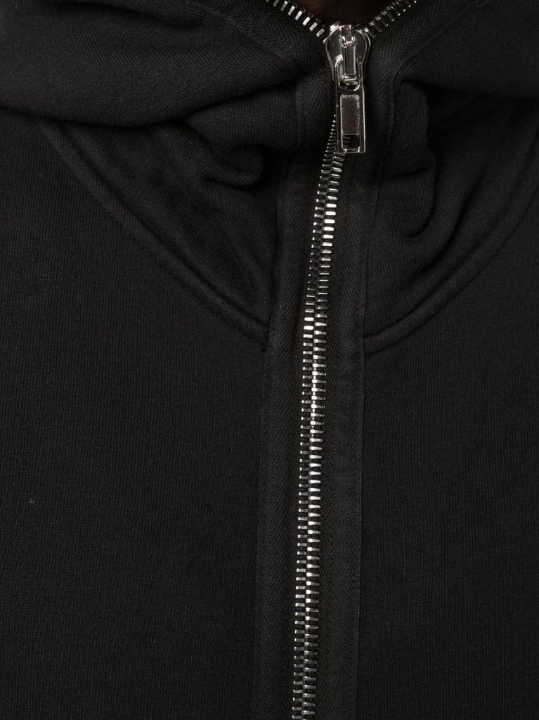 Black Gimp Zip-up Cotton Hoodie