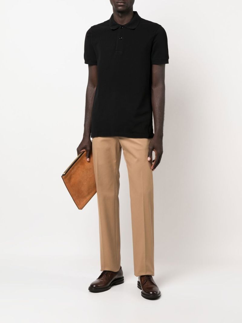 Black Cotton Polo Shirt