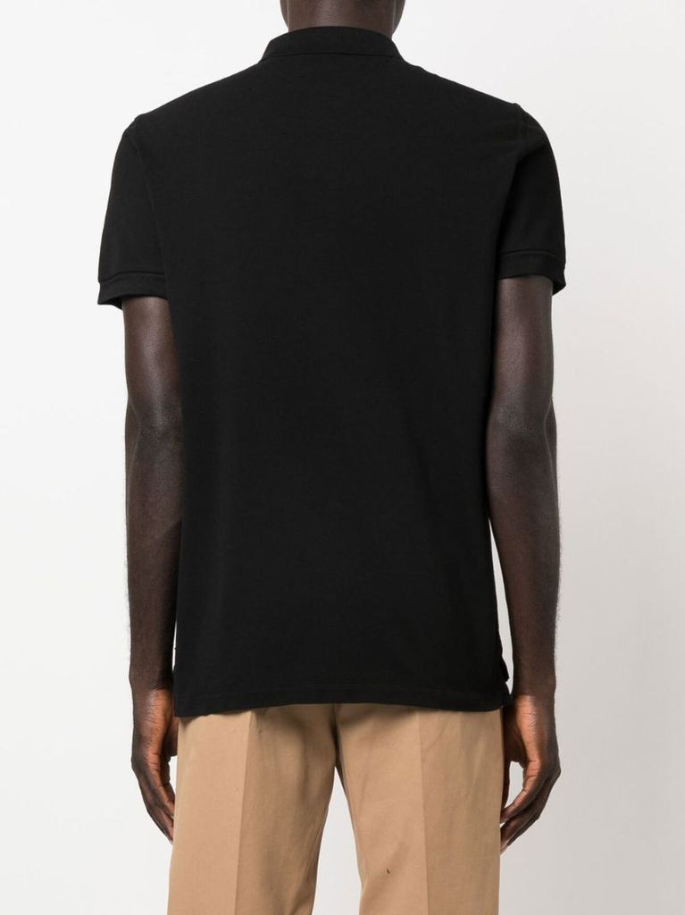 Black Cotton Polo Shirt