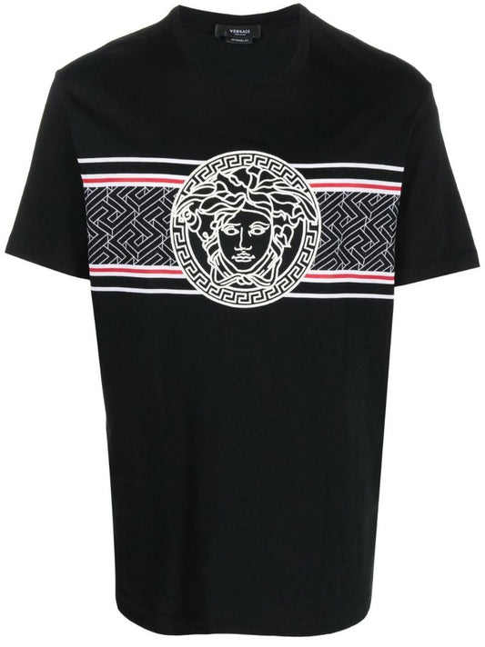 Black Medusa Embroidered T-shirt