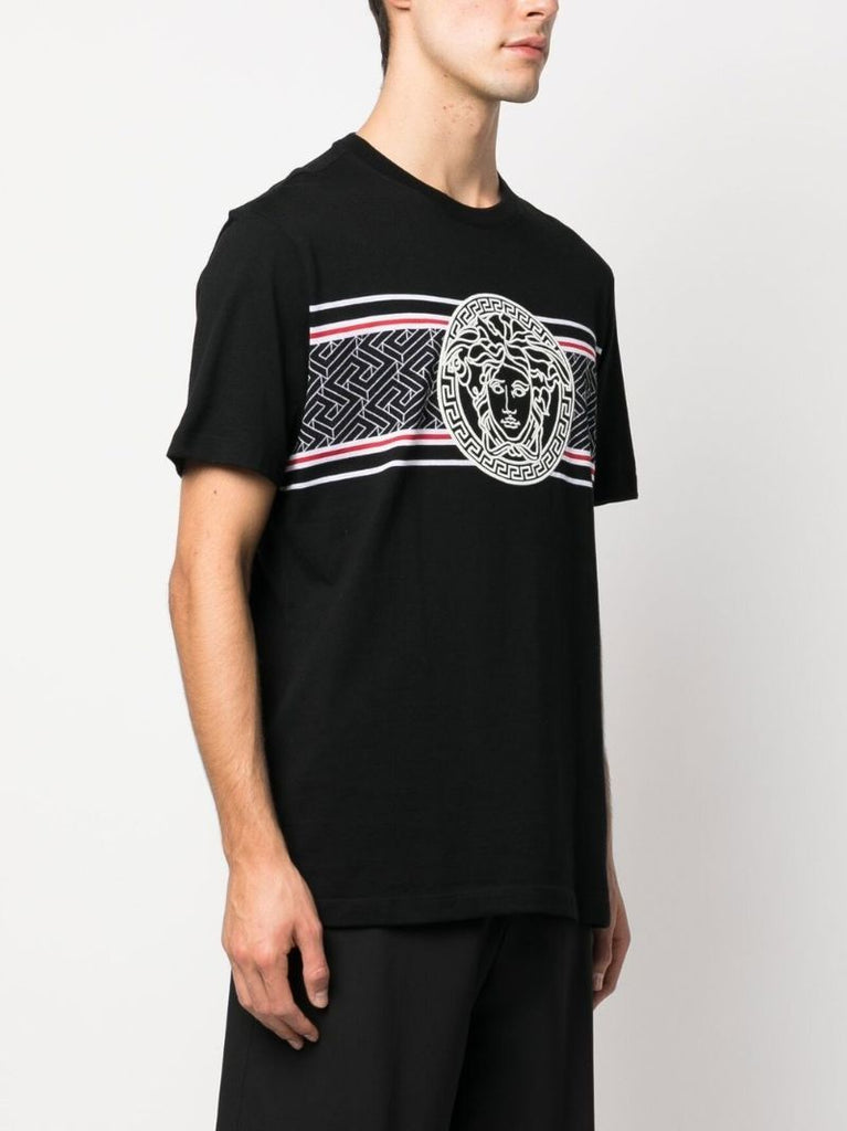 Black Medusa Embroidered T-shirt