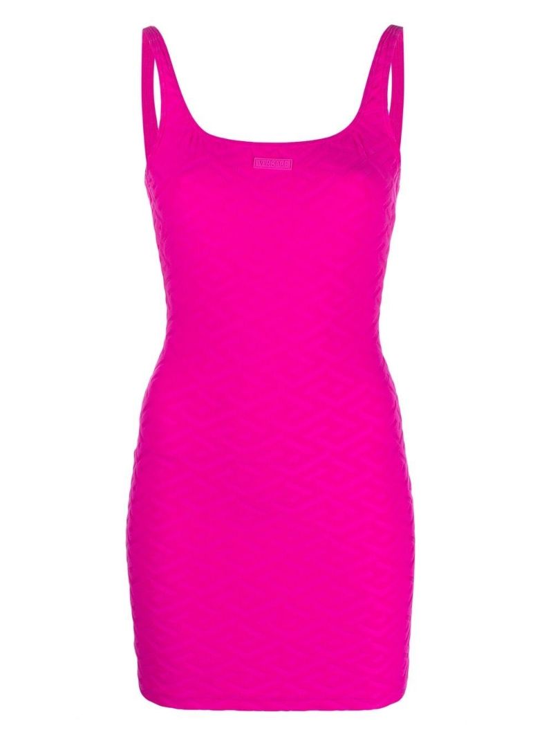 Pink La Greca Towel Mini Dress