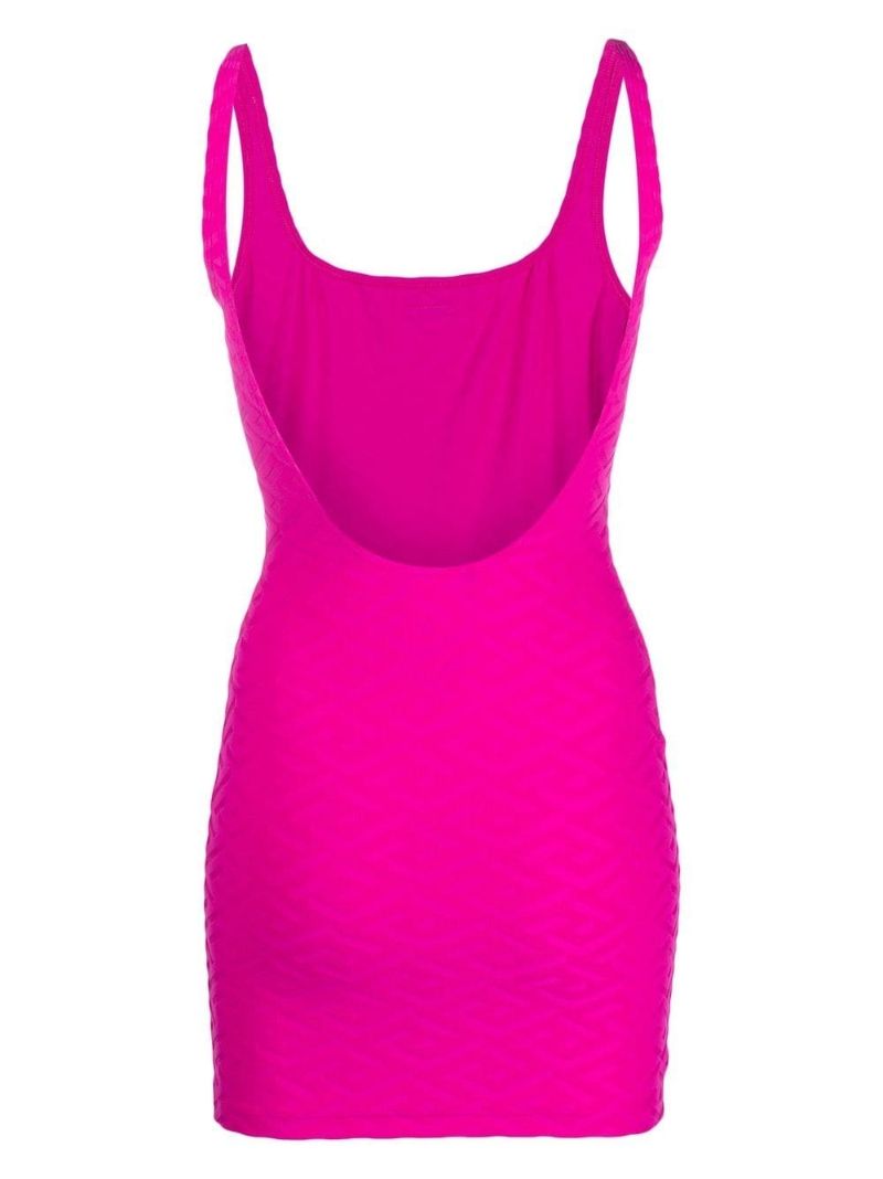 Pink La Greca Towel Mini Dress