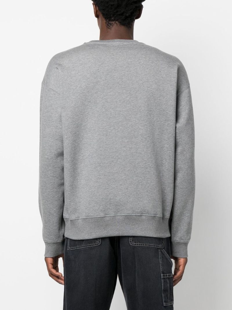 Grey Logo Embroidered Sweatshirt