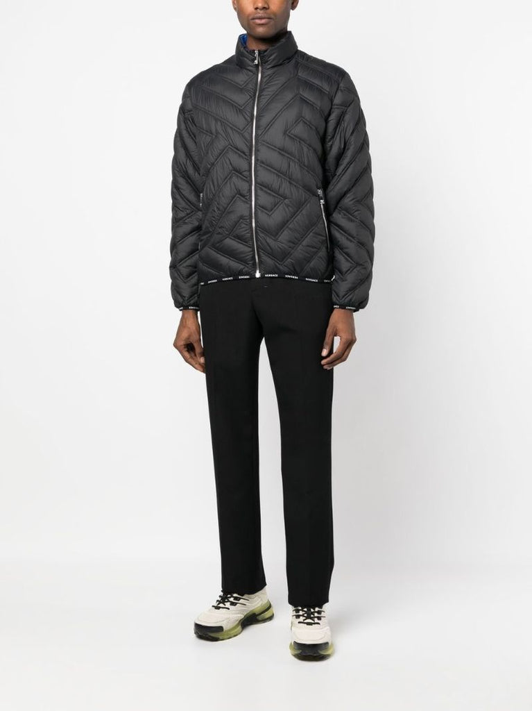Black La Greca Puffer Jacket