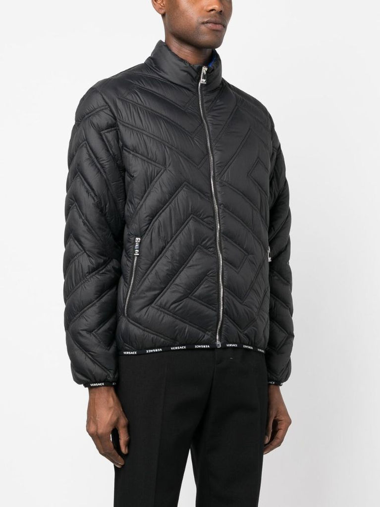 Black La Greca Puffer Jacket