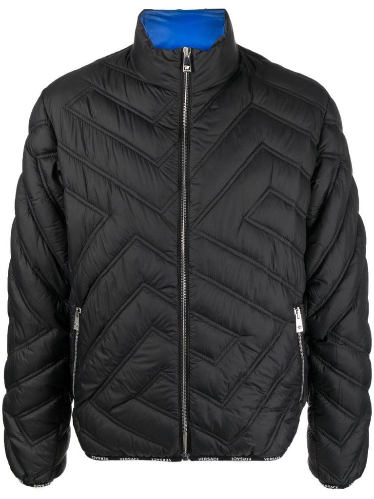 Black La Greca Puffer Jacket