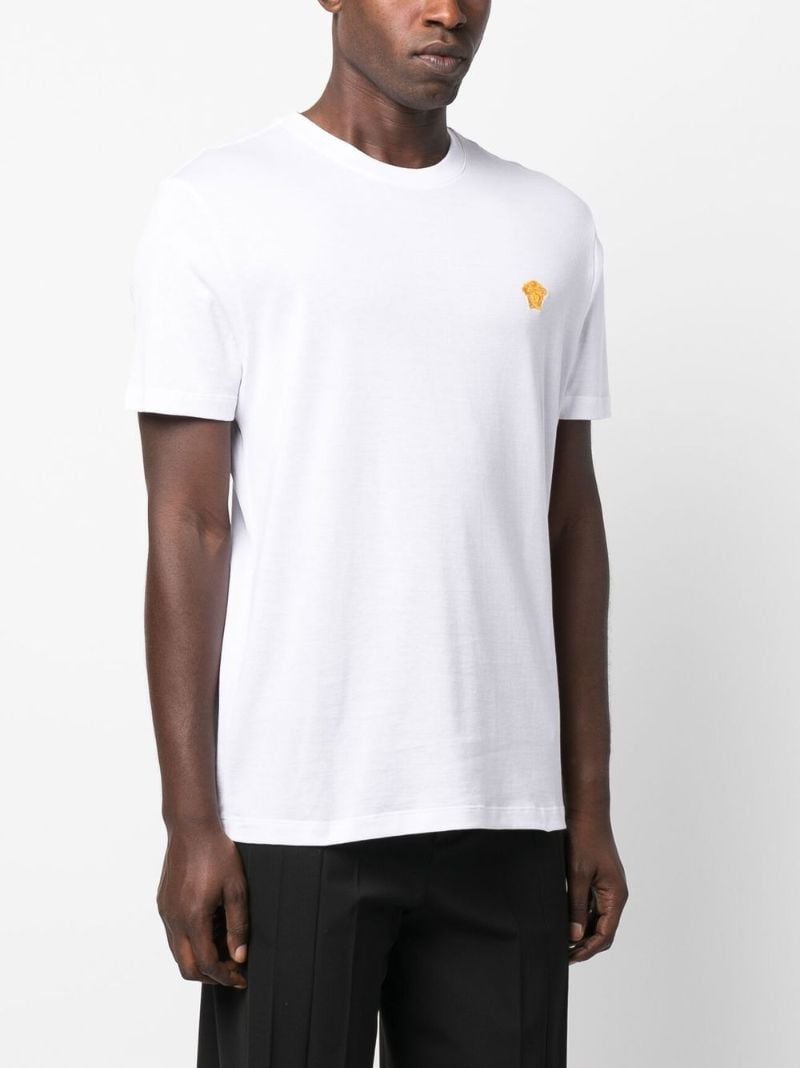 White Medusa Head Embroidered T-shirt
