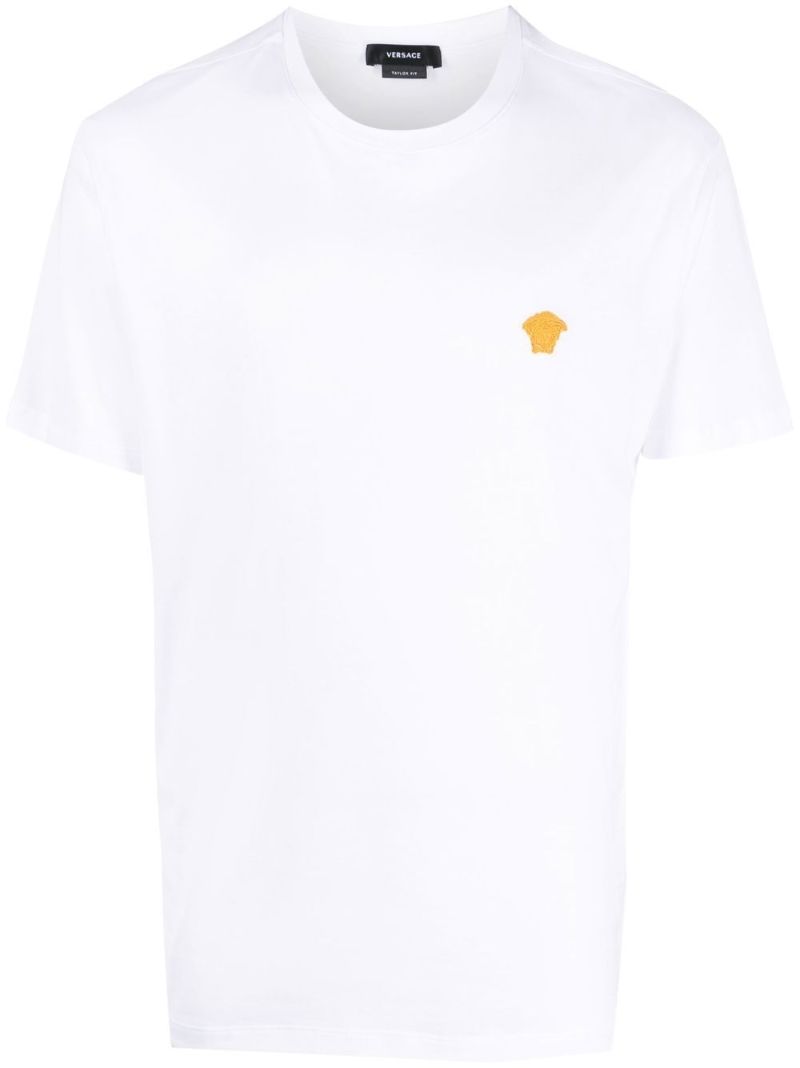 White Medusa Head Embroidered T-shirt