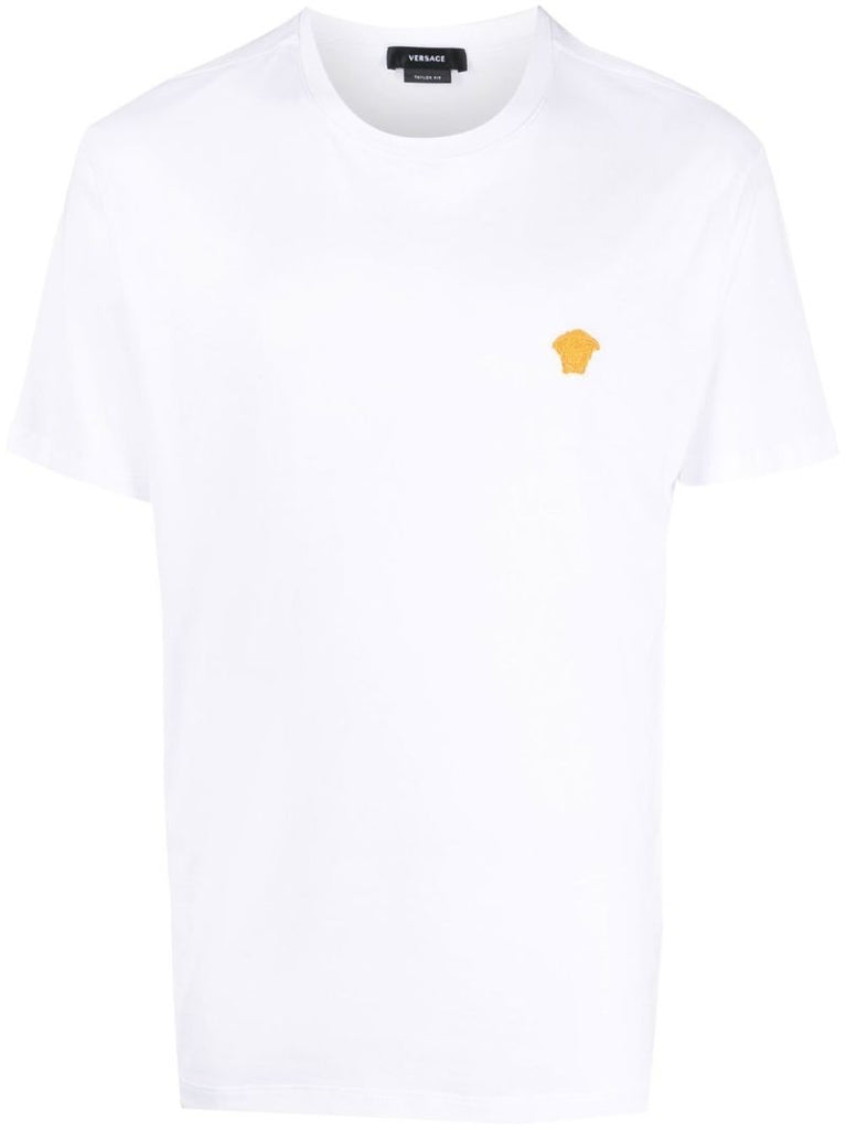 White Medusa Head Embroidered T-shirt