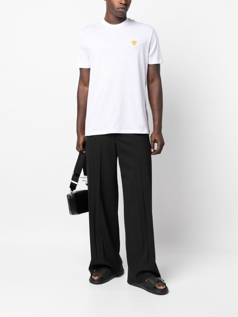 White Medusa Head Embroidered T-shirt