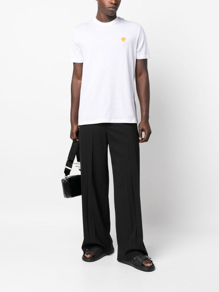 White Medusa Head Embroidered T-shirt