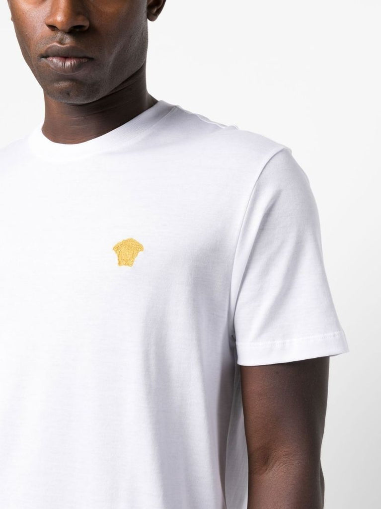 White Medusa Head Embroidered T-shirt