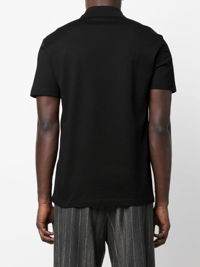 Black Medusa Embroidered Polo Shirt