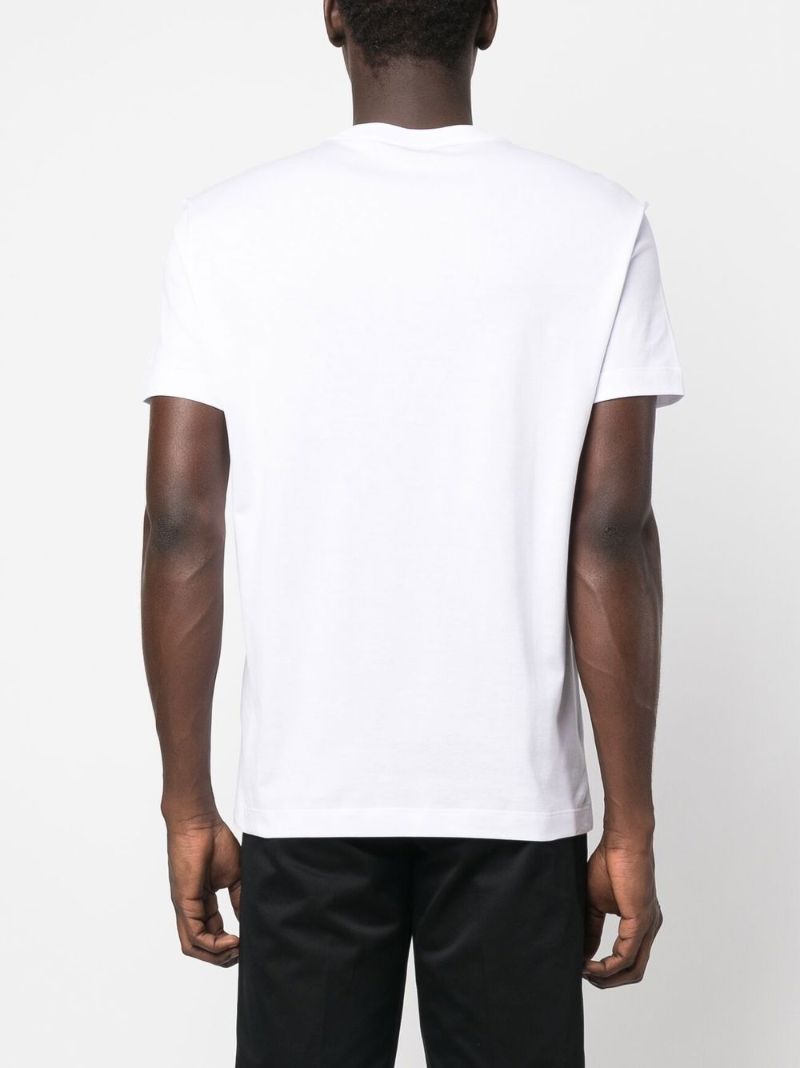 White Logo Print T-shirt