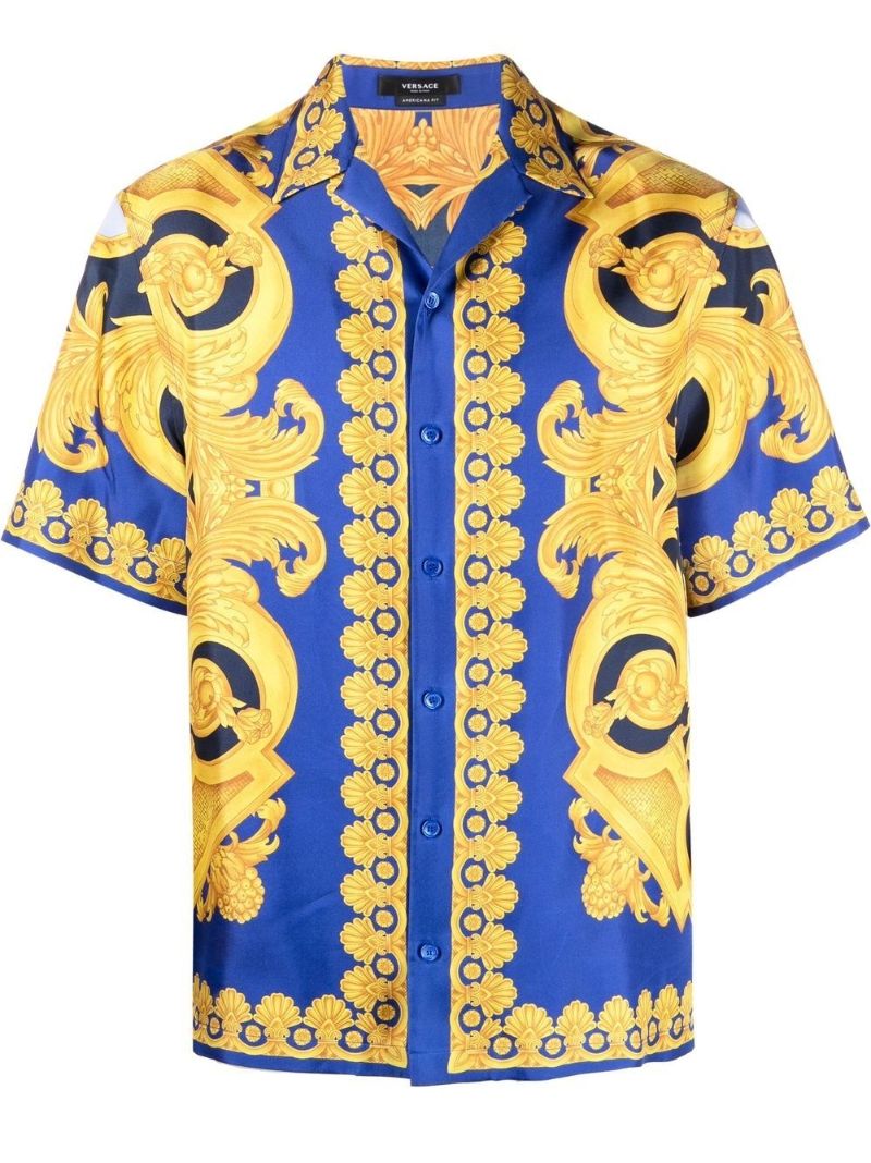 Blue Baroque 660 Print Silk Shirt