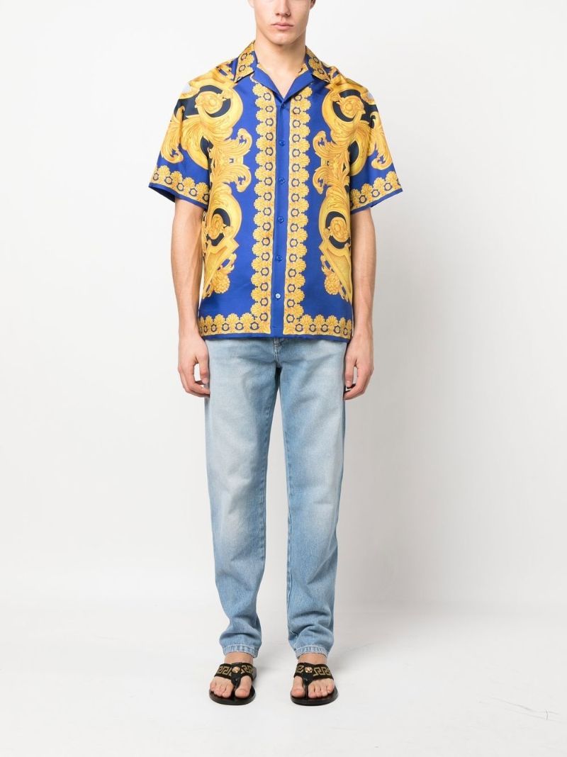 Blue Baroque 660 Print Silk Shirt