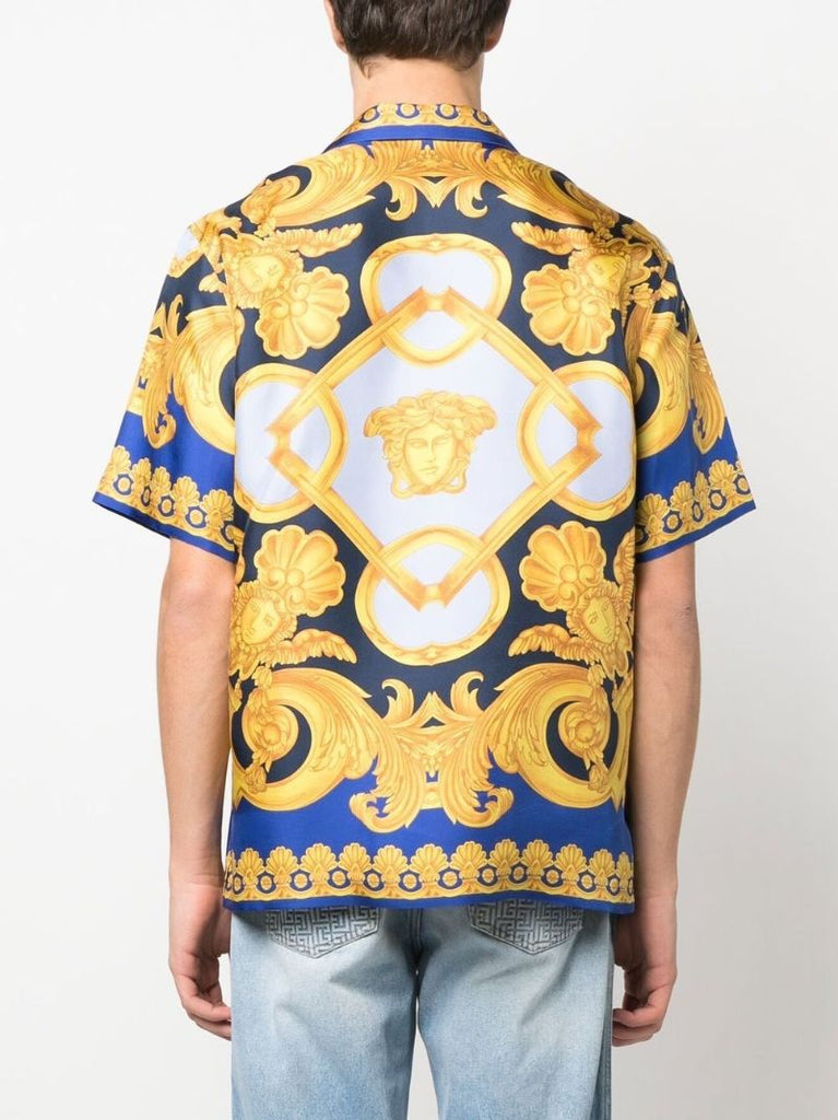 Blue Baroque 660 Print Silk Shirt