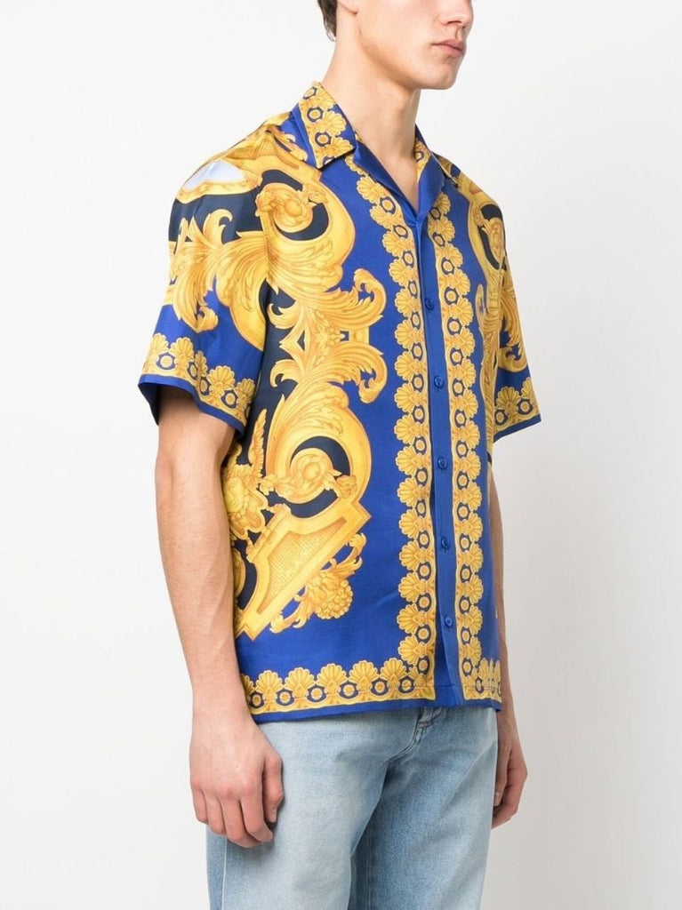 Blue Baroque 660 Print Silk Shirt